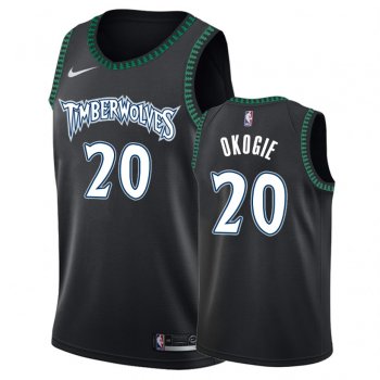 Minnesota Timberwolves Josh Okogie #20 Black 2018-19 Classic Jersey