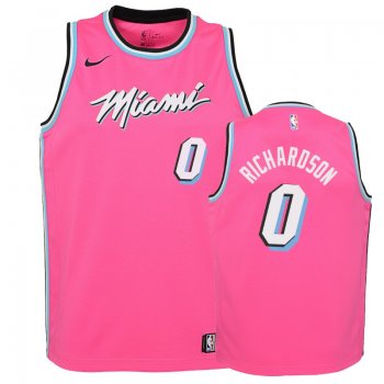 Youth Miami Heat #0 Josh Richardson Earned Jersey