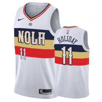 New Orleans Pelicans #11 Jrue Holiday Earned Jersey