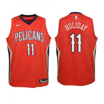 Youth New Orleans Pelicans #11 Jrue Holiday Statement Jersey