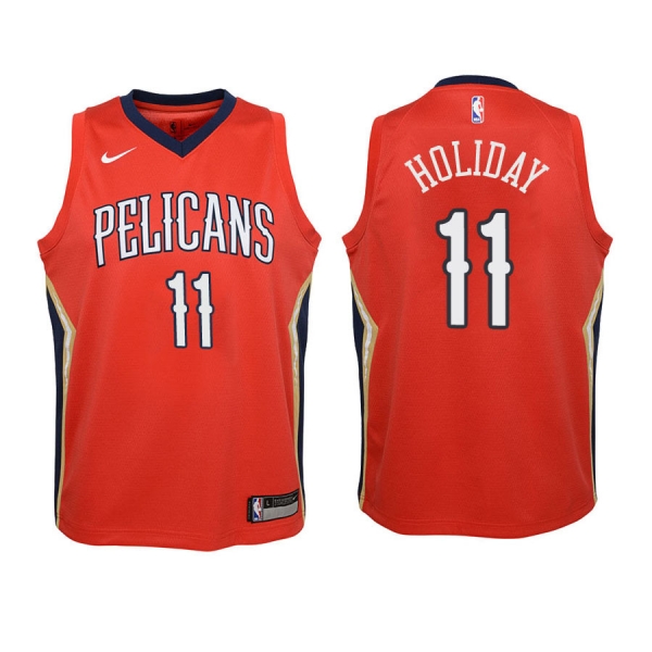 Youth New Orleans Pelicans #11 Jrue Holiday Statement Jersey