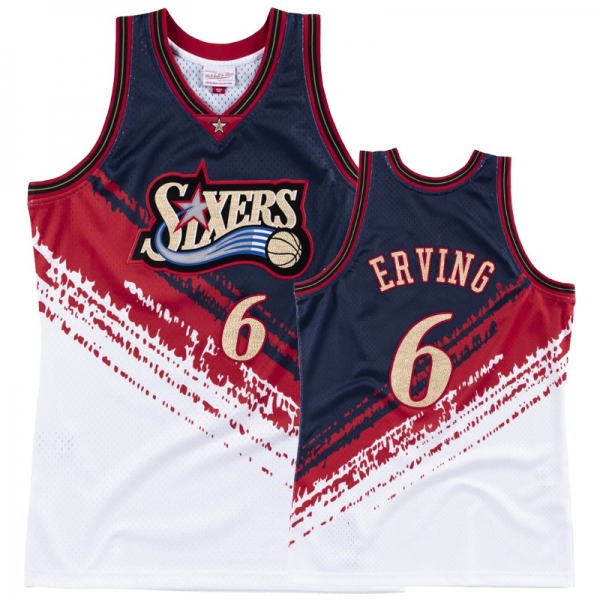 Philadelphia 76ers #6 Julius Erving Independence Day Jersey