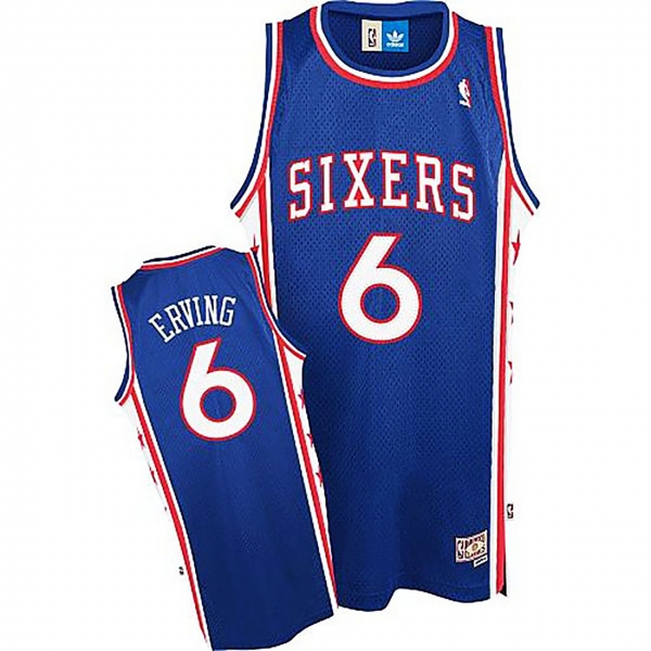 Philadelphia 76ers #6 Julius Erving Hardwood Classics Jersey