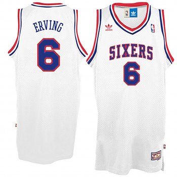 Philadelphia 76ers #6 Julius Erving Hardwood Classics Jersey