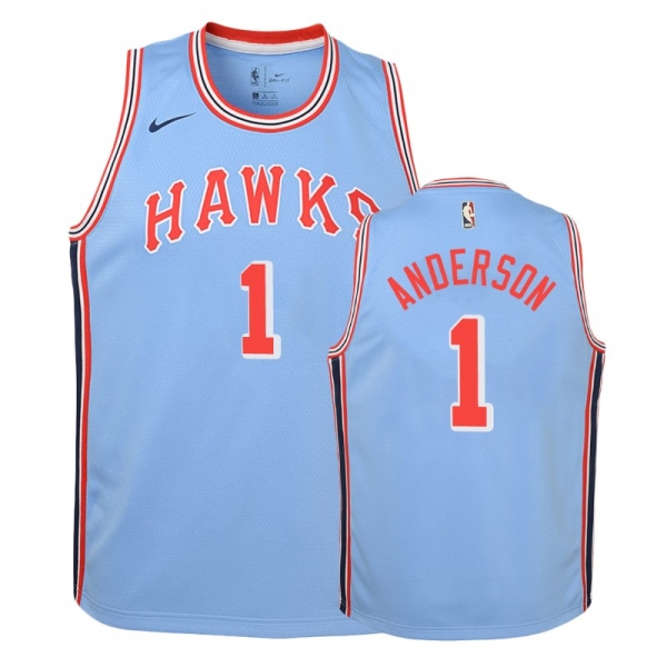 Youth Atlanta Hawks #1 Justin Anderson Hardwood Classics Jersey