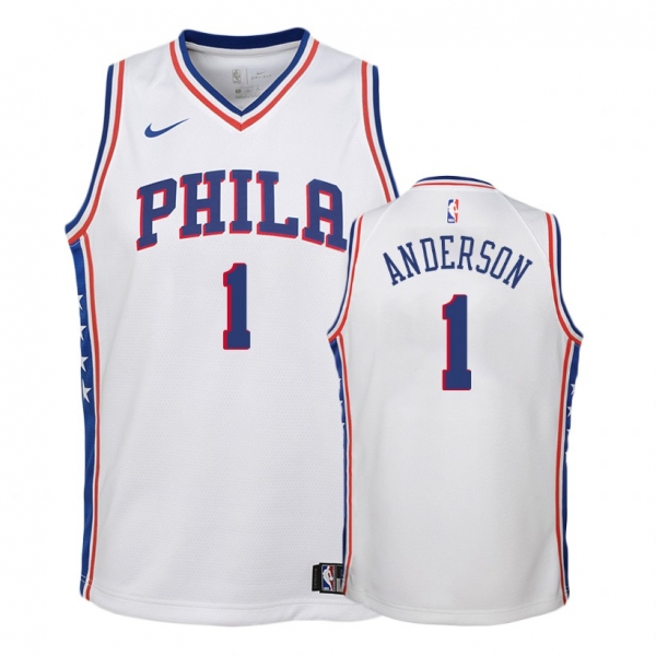 Youth Philadelphia 76ers #1 Justin Anderson Association Jersey