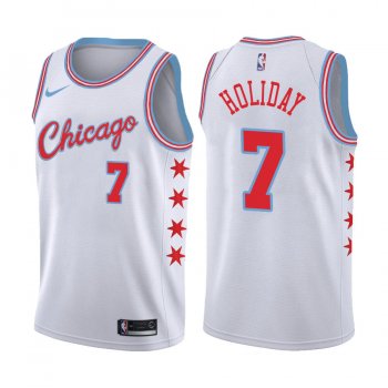 Chicago Bulls #7 Justin Holiday City Jersey