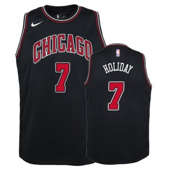 Youth Chicago Bulls Justin Holiday #7 Black Statement Jersey