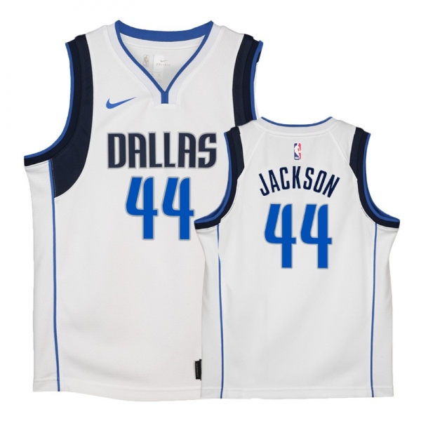 Youth Dallas Mavericks Justin Jackson #44 White 2018-19 Association Jersey