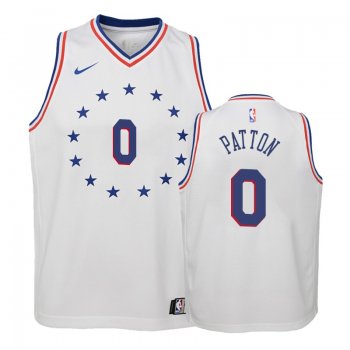 Youth Philadelphia 76ers Justin Patton #0 White 2018-19 Earned Jersey