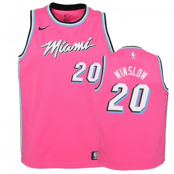 Youth Miami Heat #20 Justise Winslow Earned Jersey