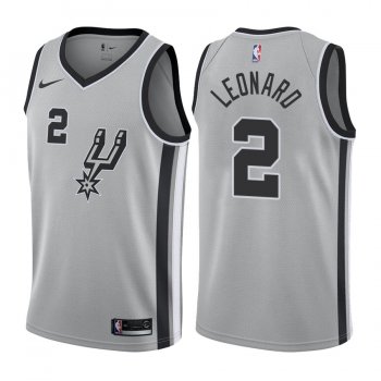 San Antonio Spurs Kawhi Leonard #2 Silver Statement Jersey