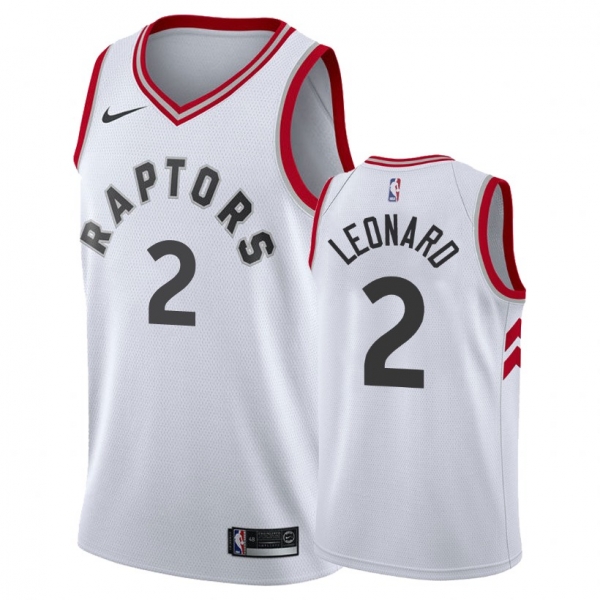 Toronto Raptors Kawhi Leonard #2 White Association Jersey