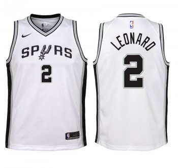 Youth San Antonio Spurs #2 Kawhi Leonard Association Jersey