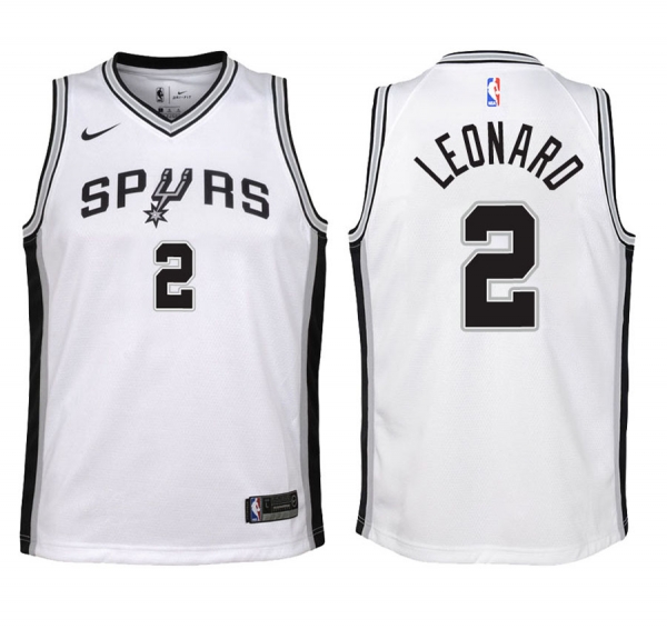 Youth San Antonio Spurs #2 Kawhi Leonard Association Jersey