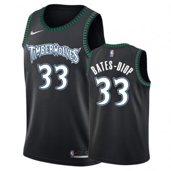 Minnesota Timberwolves Keita Bates-Diop #33 Black 2018-19 Classic Jersey