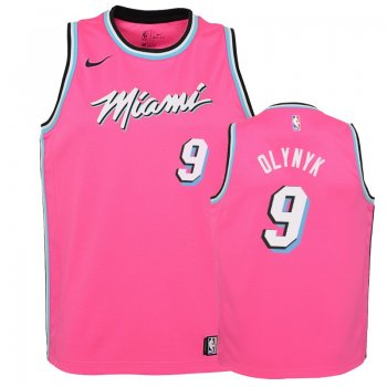 Youth Miami Heat #9 Kelly Olynyk Earned Jersey