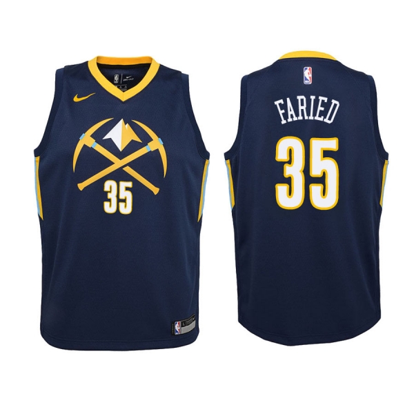 Youth Denver Nuggets #35 Kenneth Faried City Jersey