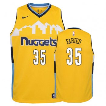 Youth Denver Nuggets Kenneth Faried #35 Yellow Statement Jersey