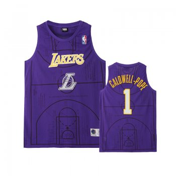 Los Angeles Lakers #1 Kentavious Caldwell-Pope Basketball Court Jersey