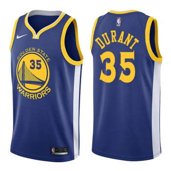 Golden State Warriors Kevin Durant #35 Blue 2017-18 Icon Jersey