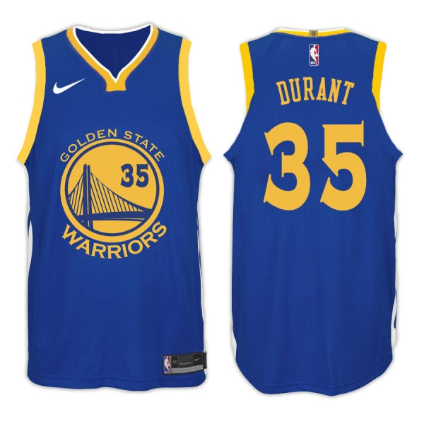 Warriors Kevin Durant Royal 2017-18 New Season Jersey