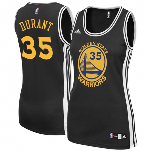 Women's Kevin Durant Warriors #35 Black Jersey