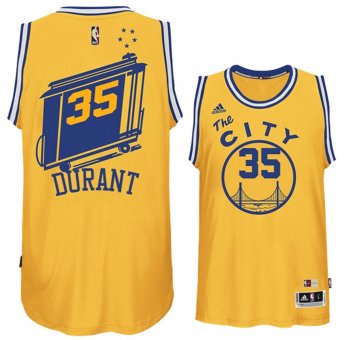 Golden State Warriors #35 Kevin Durant Hardwood Classics Jersey