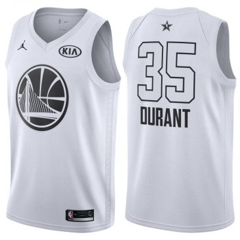 2018 All-Star Golden State Warriors Kevin Durant #35 White Jersey