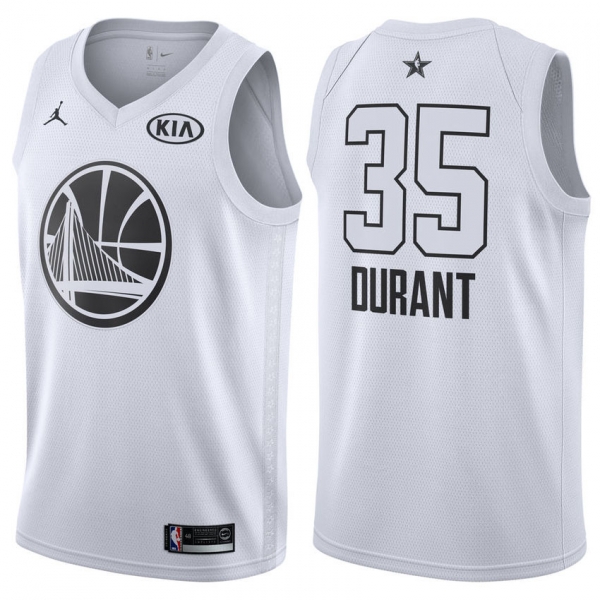 2018 All-Star Golden State Warriors Kevin Durant #35 White Jersey