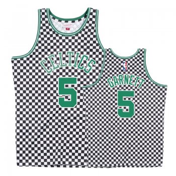 Boston Celtics #5 Kevin Garnett Checkerboard Jersey