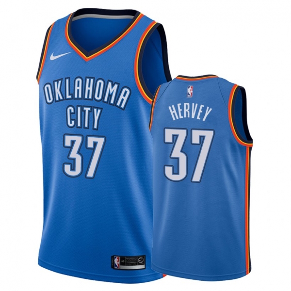 Oklahoma City Thunder Kevin Hervey #37 Blue Icon Jersey