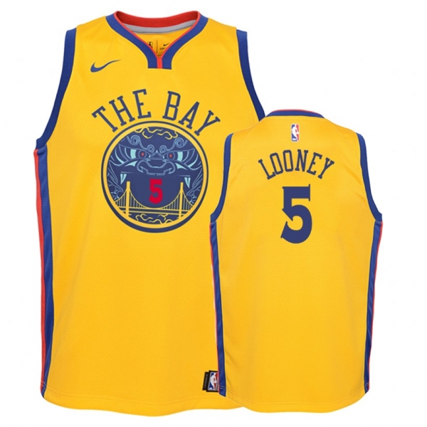 Youth Golden State Warriors #5 Kevon Looney City Jersey