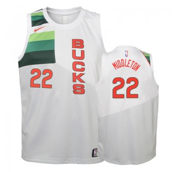 Youth Milwaukee Bucks #22 Khris Middleton Earned Jersey