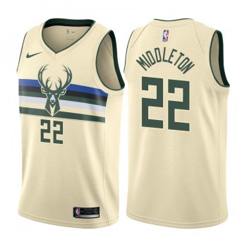 Milwaukee Bucks Khris Middleton #22 Cream City Edition Jersey