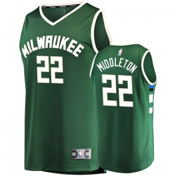 Men's Bucks Khris Middleton Green Replica Icon Jersey Fanatics Branded