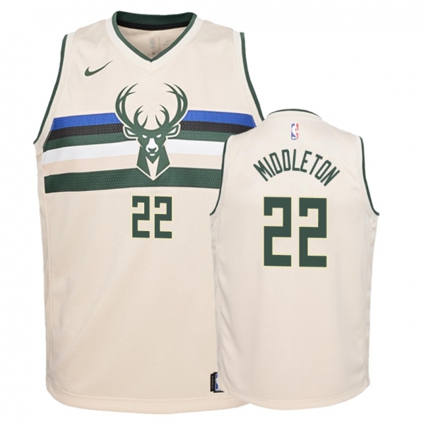 Youth Milwaukee Bucks #22 Khris Middleton City Jersey