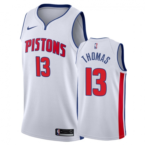 Detroit Pistons Khyri Thomas #13 White Association Jersey