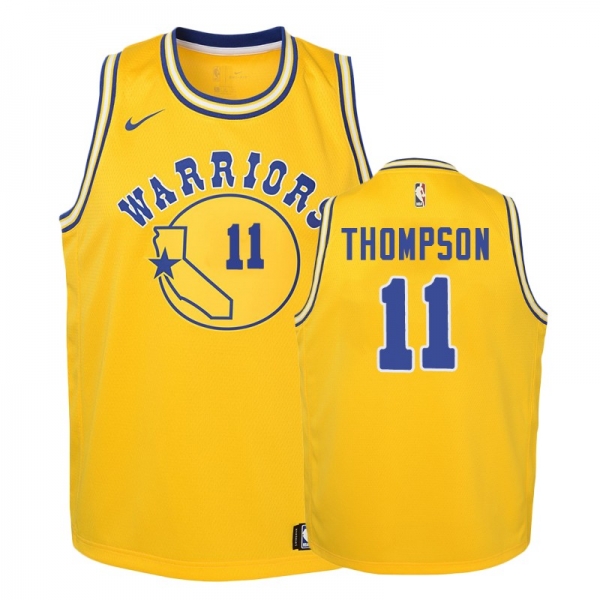 Youth Golden State Warriors #11 Klay Thompson Hardwood Classics Jersey