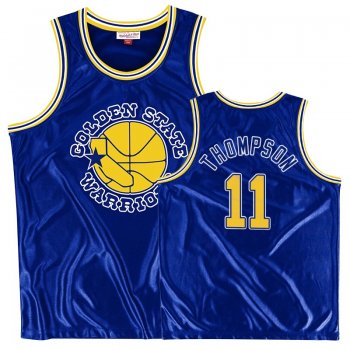 Golden State Warriors #11 Klay Thompson Throwback Jersey