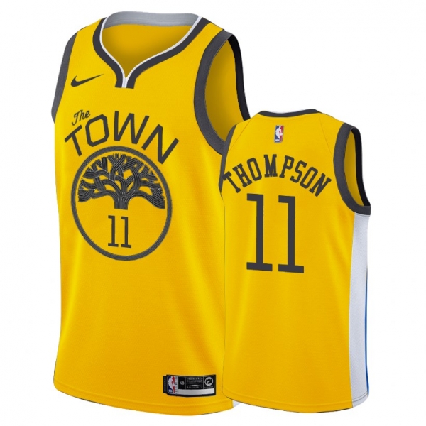 Golden State Warriors Klay Thompson #11 Gold Earned Edition Jersey