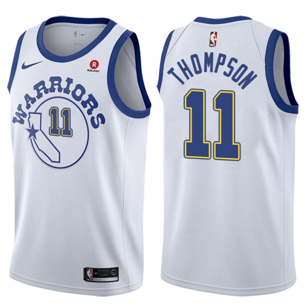 Golden State Warriors Klay Thompson #11 White 2017-18 Hardwood Classic Jersey