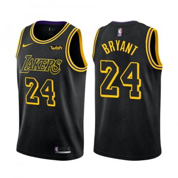 Los Angeles Lakers Kobe Bryant #24 Black Retire Player City Jersey