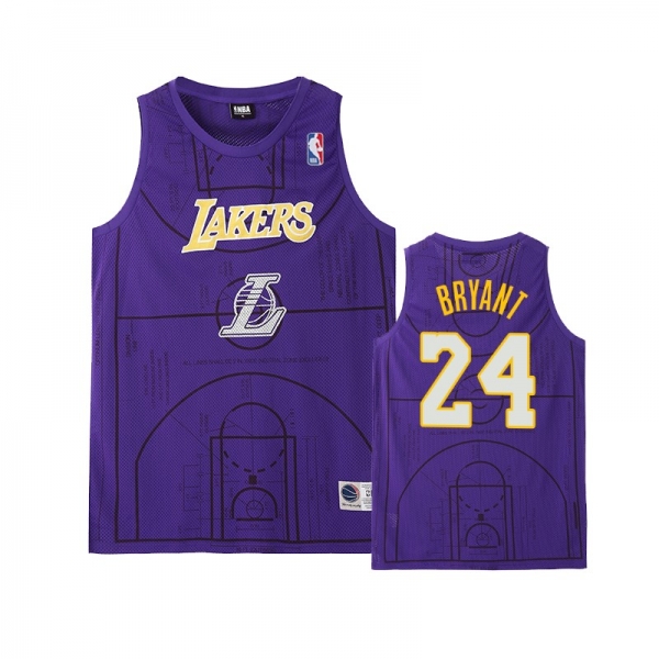 Los Angeles Lakers #24 Kobe Bryant Basketball Court Jersey