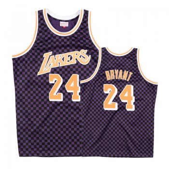 Los Angeles Lakers #24 Kobe Bryant Checkerboard Jersey