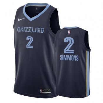 Memphis Grizzlies Kobi Simmons #2 Navy 2018-19 Icon Edition Jersey