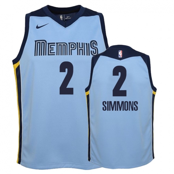 Youth Memphis Grizzlies Kobi Simmons #2 Blue Statement Jersey