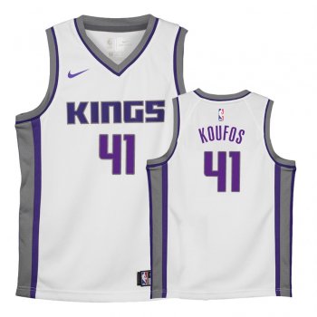 Youth Sacramento Kings #41 Kosta Koufos Association Jersey