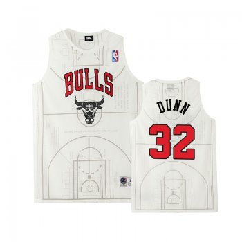 Chicago Bulls #32 Kris Dunn Basketball Court Jersey