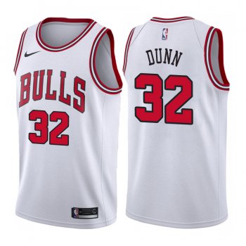 Chicago Bulls Kris Dunn #32 White Association Jersey